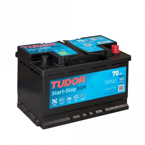 Batería Tudor Start&Stop AGM 70Ah +D 278x175x190