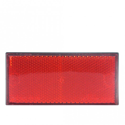 Reflex Rectangular Rojo Adhesivo 105x48mm