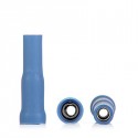 100 Terminales Cilíndricos Hembra PVC Azul