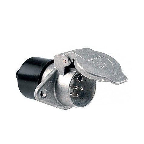 Base Aluminio Tornillos 24V 1Hembra/6Machos