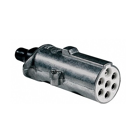 Clavija Aluminio Tornillos 24V 1Macho/6Hembr.