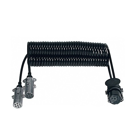 Adaptador Biespiral Clavija 15P a 2Clavij. 7P