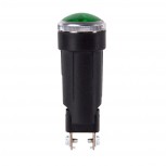 Luz Control Verde Tornillo Cristal Ø18mm T10
